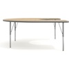 image:imageFlash Furniture 66 x 60 Horseshoe Activity Table Light Gray Short LegsLight Natural