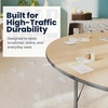 image:imageFlash Furniture 66 x 60 Horseshoe Activity Table Light Gray Short LegsLight Natural