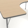 image:imageFlash Furniture 66 x 60 Horseshoe Activity Table Light Gray Short LegsLight Natural