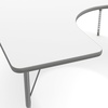 image:imageFlash Furniture 66 x 60 Horseshoe Activity Table Light Gray Short LegsWhite