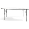 image:imageFlash Furniture 66 x 60 Horseshoe Activity Table Light Gray Short LegsWhite