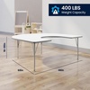 image:imageFlash Furniture 66 x 60 Horseshoe Activity Table Light Gray Short LegsWhite