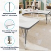 image:imageFlash Furniture 66 x 60 Horseshoe Activity Table Light Gray Short LegsWhite