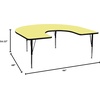 image:imageFlash Furniture 66 x 60 Horseshoe Activity Table Light Gray Short LegsYellow
