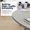 image:imageFlash Furniture 66 x 60 Horseshoe Activity Table Light Natural CastersLight Gray TopSilver Frame