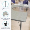 image:imageFlash Furniture 66 x 60 Horseshoe Activity Table Light Natural CastersLight Gray TopSilver Frame