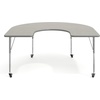 image:imageFlash Furniture 66 x 60 Horseshoe Activity Table Light Natural CastersLight Gray TopSilver Frame