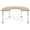 image:imageFlash Furniture 66 x 60 Horseshoe Activity Table Light Natural CastersLight Natural TopSilver Frame