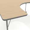 image:imageFlash Furniture 66 x 60 Horseshoe Activity Table Light Natural CastersLight Natural TopSilver Frame