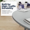 image:imageFlash Furniture 66 x 60 Horseshoe Activity Table Light Natural Std LegsGray TopSilver Frame