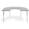 image:imageFlash Furniture 66 x 60 Horseshoe Activity Table Light Natural Std LegsGray TopSilver Frame