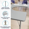 image:imageFlash Furniture 66 x 60 Horseshoe Activity Table Light Natural Std LegsGray TopSilver Frame