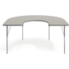 image:imageFlash Furniture 66 x 60 Horseshoe Activity Table Light Natural Std LegsLight Gray TopSilver Frame