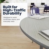 image:imageFlash Furniture 66 x 60 Horseshoe Activity Table Light Natural Std LegsLight Gray TopSilver Frame
