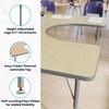 image:imageFlash Furniture 66 x 60 Horseshoe Activity Table Light Natural Std LegsLight Natural TopSilver Frame