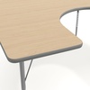 image:imageFlash Furniture 66 x 60 Horseshoe Activity Table Light Natural Std LegsLight Natural TopSilver Frame