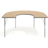 image:imageFlash Furniture 66 x 60 Horseshoe Activity Table Light Natural Std LegsLight Natural TopSilver Frame