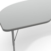 image:imageFlash Furniture 96 x 48 Kidney Activity Table Gray Short LegsGrey