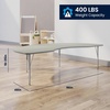 image:imageFlash Furniture 96 x 48 Kidney Activity Table Gray Short LegsLight Gray