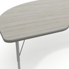 image:imageFlash Furniture 96 x 48 Kidney Activity Table Gray Short LegsLight Gray