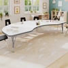 image:imageFlash Furniture 96 x 48 Kidney Activity Table Gray Short LegsWhite