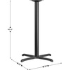 image:imageFlash Furniture Beverly 30 x 30 Restaurant Table XBase with 3 Dia Bar Height ColumnTable XBase