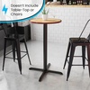 image:imageFlash Furniture Beverly 30 x 30 Restaurant Table XBase with 3 Dia Bar Height ColumnTable XBase