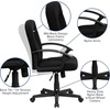 image:imageFlash Furniture Fabric Swivel Office Chair with Nylon Arms NavyBlack