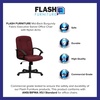 image:imageFlash Furniture Fabric Swivel Office Chair with Nylon Arms NavyBurgundy