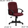 image:imageFlash Furniture Fabric Swivel Office Chair with Nylon Arms NavyBurgundy
