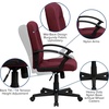 image:imageFlash Furniture Fabric Swivel Office Chair with Nylon Arms NavyBurgundy