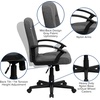 image:imageFlash Furniture Fabric Swivel Office Chair with Nylon Arms NavyGrey