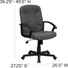 image:imageFlash Furniture Fabric Swivel Office Chair with Nylon Arms NavyGrey