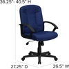 image:imageFlash Furniture Fabric Swivel Office Chair with Nylon Arms NavyNavy