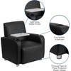 image:imageFlash Furniture George LeatherSoft Guest Chair with Tablet Arm and Cup Holder Upholstered Tablet Arm Chair for Offices and Waiting Rooms GrayBlack