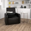 image:imageFlash Furniture George LeatherSoft Guest Chair with Tablet Arm and Cup Holder Upholstered Tablet Arm Chair for Offices and Waiting Rooms GrayBlack