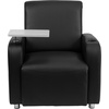 image:imageFlash Furniture George LeatherSoft Guest Chair with Tablet Arm and Cup Holder Upholstered Tablet Arm Chair for Offices and Waiting Rooms GrayBlack