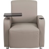 image:imageFlash Furniture George LeatherSoft Guest Chair with Tablet Arm and Cup Holder Upholstered Tablet Arm Chair for Offices and Waiting Rooms GrayGrey