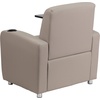 image:imageFlash Furniture George LeatherSoft Guest Chair with Tablet Arm and Cup Holder Upholstered Tablet Arm Chair for Offices and Waiting Rooms GrayGrey