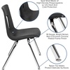 image:imageFlash Furniture Mobile 60 Circle Wave Collaborative Laminate Activity Table Set with 18 Student Stack Chairs GreyBlackGrey