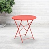 image:imageFlash Furniture Oia Commercial Grade 30 Round White IndoorOutdoor Steel Folding Patio TableCoral