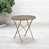 image:imageFlash Furniture Oia Commercial Grade 30 Round White IndoorOutdoor Steel Folding Patio TableGold