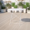 image:imageFlash Furniture Oia Commercial Grade 30 Round White IndoorOutdoor Steel Folding Patio TableWhite