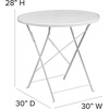 image:imageFlash Furniture Oia Commercial Grade 30 Round White IndoorOutdoor Steel Folding Patio TableWhite