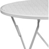 image:imageFlash Furniture Oia Commercial Grade 30 Round White IndoorOutdoor Steel Folding Patio TableWhite