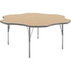 image:imageFlash Furniture 60 Flower Adjustable Activity Table White Short LegsLight Natural