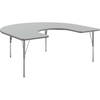 image:imageFlash Furniture 66 x 60 Horseshoe Activity Table Light Gray Short LegsGrey