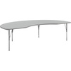 image:imageFlash Furniture 96 x 48 Kidney Activity Table Gray Short LegsGrey