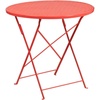image:imageFlash Furniture Oia Commercial Grade 30 Round White IndoorOutdoor Steel Folding Patio TableCoral