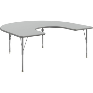 image:imageFlash Furniture 66 x 60 Horseshoe Activity Table Light Gray Short LegsGrey